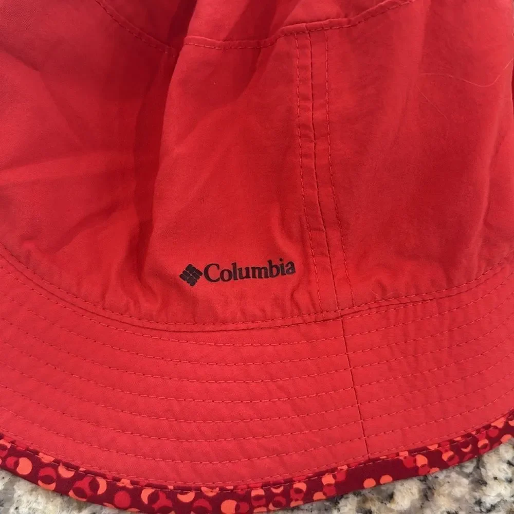 Kids Columbia bucket hat Stylish Red Patterned reversible